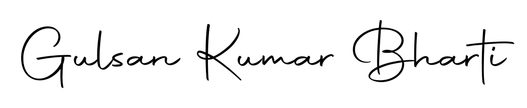 The Autography-DOLnW font gives name Gulsan Kumar Bharti a signature that looks effortless yet distinguished. Download high-res PNG instantly. Gulsan Kumar Bharti signature style 10 images and pictures png