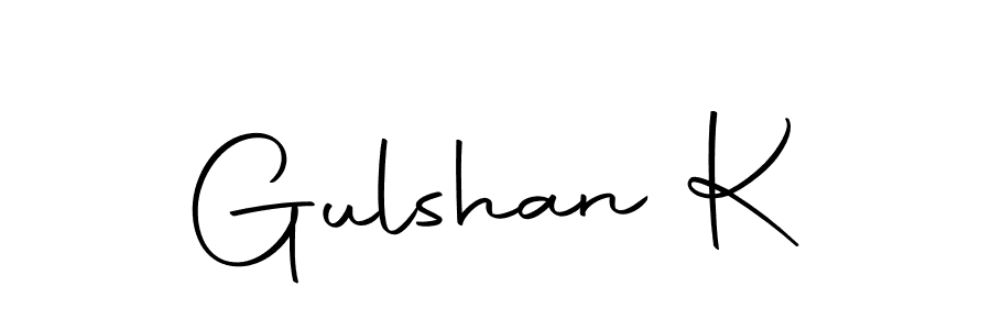 It looks lik you need a new signature style for name Gulshan K. Design unique handwritten (Autography-DOLnW) signature with our free signature maker in just a few clicks. Gulshan K signature style 10 images and pictures png