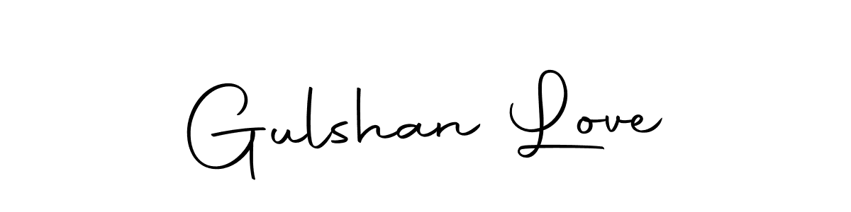 How to make Gulshan Love name signature. Use Autography-DOLnW style for creating short signs online. This is the latest handwritten sign. Gulshan Love signature style 10 images and pictures png