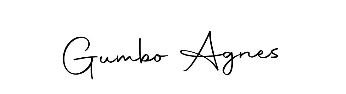 Design your own signature with our free online signature maker. With this signature software, you can create a handwritten (Autography-DOLnW) signature for name Gumbo Agnes. Gumbo Agnes signature style 10 images and pictures png