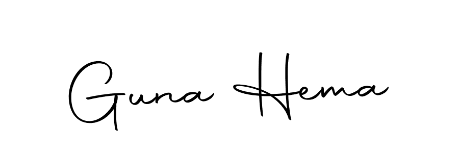 Use a signature maker to create a handwritten signature online. With this signature software, you can design (Autography-DOLnW) your own signature for name Guna Hema. Guna Hema signature style 10 images and pictures png