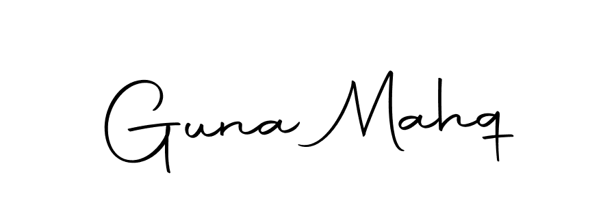 Design your own signature with our free online signature maker. With this signature software, you can create a handwritten (Autography-DOLnW) signature for name Guna Mahq. Guna Mahq signature style 10 images and pictures png
