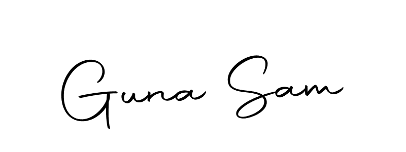 Also we have Guna Sam name is the best signature style. Create professional handwritten signature collection using Autography-DOLnW autograph style. Guna Sam signature style 10 images and pictures png