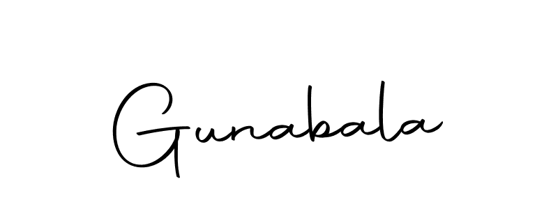 You should practise on your own different ways (Autography-DOLnW) to write your name (Gunabala) in signature. don't let someone else do it for you. Gunabala signature style 10 images and pictures png