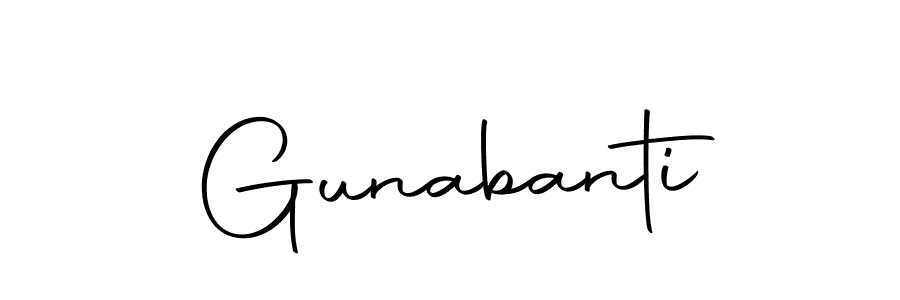 How to make Gunabanti signature? Autography-DOLnW is a professional autograph style. Create handwritten signature for Gunabanti name. Gunabanti signature style 10 images and pictures png