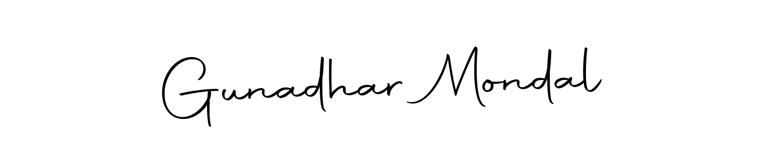 How to make Gunadhar Mondal signature? Autography-DOLnW is a professional autograph style. Create handwritten signature for Gunadhar Mondal name. Gunadhar Mondal signature style 10 images and pictures png