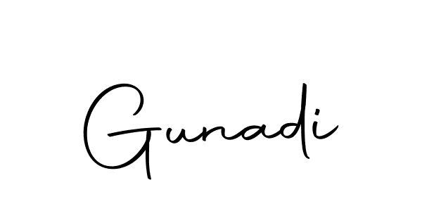 Create a beautiful signature design for name Gunadi. With this signature (Autography-DOLnW) fonts, you can make a handwritten signature for free. Gunadi signature style 10 images and pictures png