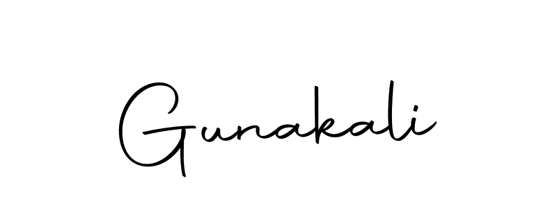 Use a signature maker to create a handwritten signature online. With this signature software, you can design (Autography-DOLnW) your own signature for name Gunakali. Gunakali signature style 10 images and pictures png