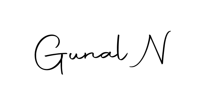 You can use this online signature creator to create a handwritten signature for the name Gunal N. This is the best online autograph maker. Gunal N signature style 10 images and pictures png