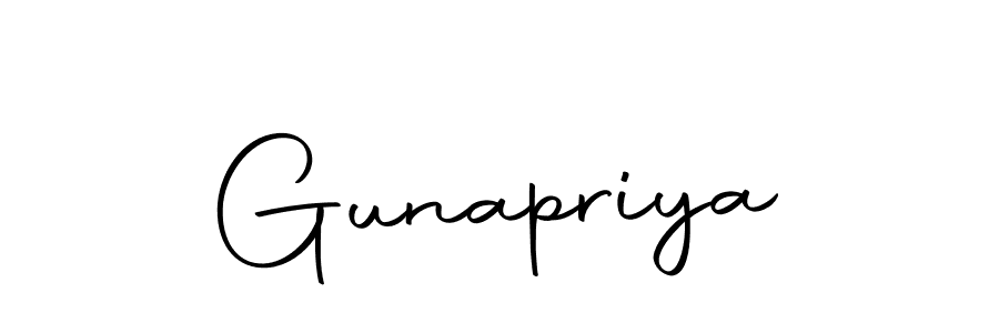 Create a beautiful signature design for name Gunapriya. With this signature (Autography-DOLnW) fonts, you can make a handwritten signature for free. Gunapriya signature style 10 images and pictures png