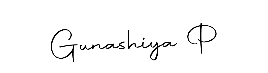 Make a beautiful signature design for name Gunashiya P. With this signature (Autography-DOLnW) style, you can create a handwritten signature for free. Gunashiya P signature style 10 images and pictures png