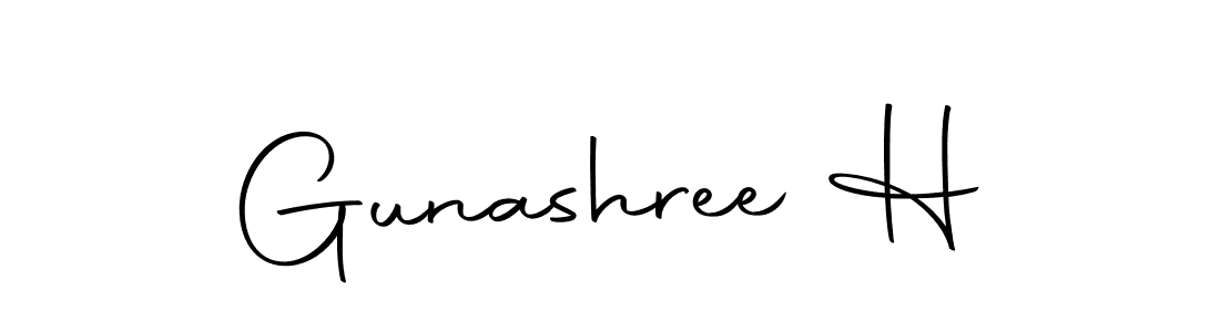 You should practise on your own different ways (Autography-DOLnW) to write your name (Gunashree H) in signature. don't let someone else do it for you. Gunashree H signature style 10 images and pictures png