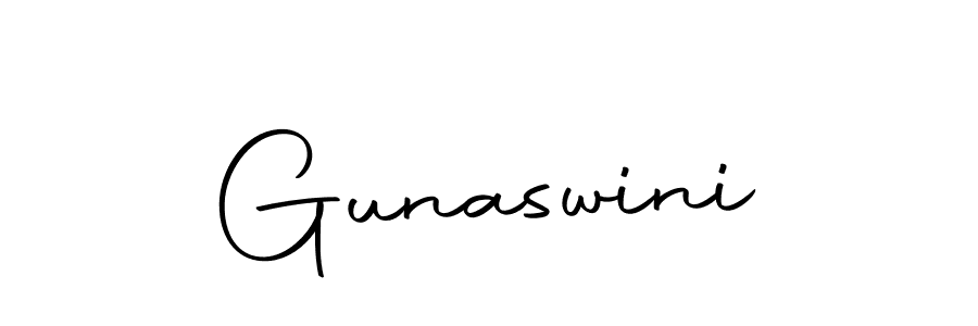 Create a beautiful signature design for name Gunaswini. With this signature (Autography-DOLnW) fonts, you can make a handwritten signature for free. Gunaswini signature style 10 images and pictures png