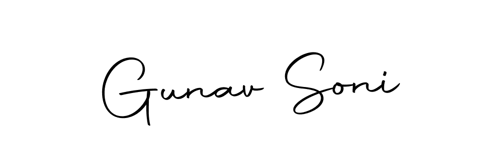 Design your own signature with our free online signature maker. With this signature software, you can create a handwritten (Autography-DOLnW) signature for name Gunav Soni. Gunav Soni signature style 10 images and pictures png