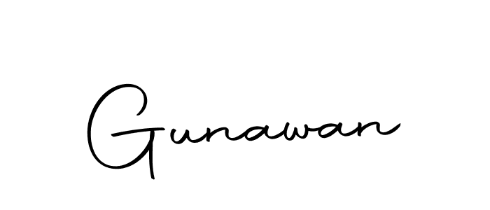 Create a beautiful signature design for name Gunawan. With this signature (Autography-DOLnW) fonts, you can make a handwritten signature for free. Gunawan signature style 10 images and pictures png