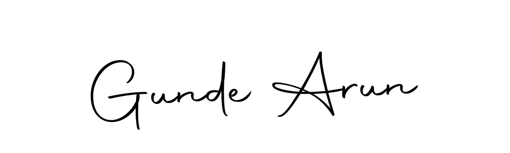 Design your own signature with our free online signature maker. With this signature software, you can create a handwritten (Autography-DOLnW) signature for name Gunde Arun. Gunde Arun signature style 10 images and pictures png