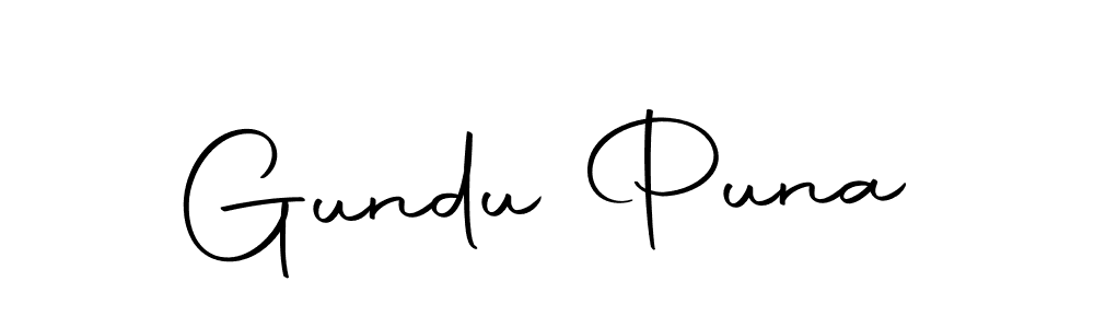 Make a beautiful signature design for name Gundu Puna. With this signature (Autography-DOLnW) style, you can create a handwritten signature for free. Gundu Puna signature style 10 images and pictures png
