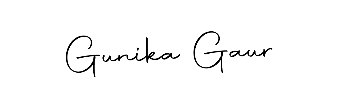 Gunika Gaur stylish signature style. Best Handwritten Sign (Autography-DOLnW) for my name. Handwritten Signature Collection Ideas for my name Gunika Gaur. Gunika Gaur signature style 10 images and pictures png