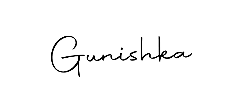 You should practise on your own different ways (Autography-DOLnW) to write your name (Gunishka) in signature. don't let someone else do it for you. Gunishka signature style 10 images and pictures png