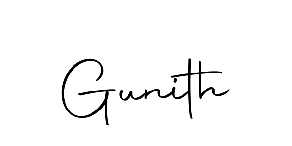 You should practise on your own different ways (Autography-DOLnW) to write your name (Gunith) in signature. don't let someone else do it for you. Gunith signature style 10 images and pictures png