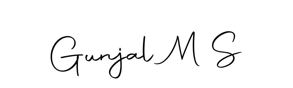 Design your own signature with our free online signature maker. With this signature software, you can create a handwritten (Autography-DOLnW) signature for name Gunjal M S. Gunjal M S signature style 10 images and pictures png