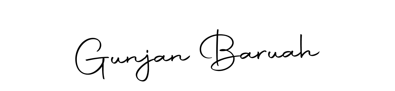 How to make Gunjan Baruah name signature. Use Autography-DOLnW style for creating short signs online. This is the latest handwritten sign. Gunjan Baruah signature style 10 images and pictures png