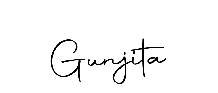 How to make Gunjita signature? Autography-DOLnW is a professional autograph style. Create handwritten signature for Gunjita name. Gunjita signature style 10 images and pictures png