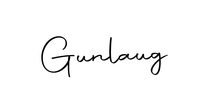 How to make Gunlaug name signature. Use Autography-DOLnW style for creating short signs online. This is the latest handwritten sign. Gunlaug signature style 10 images and pictures png