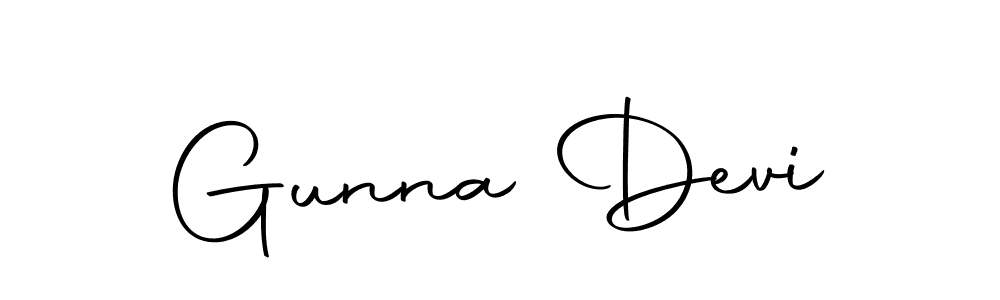 Gunna Devi stylish signature style. Best Handwritten Sign (Autography-DOLnW) for my name. Handwritten Signature Collection Ideas for my name Gunna Devi. Gunna Devi signature style 10 images and pictures png