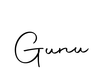 You should practise on your own different ways (Autography-DOLnW) to write your name (Gunu) in signature. don't let someone else do it for you. Gunu signature style 10 images and pictures png