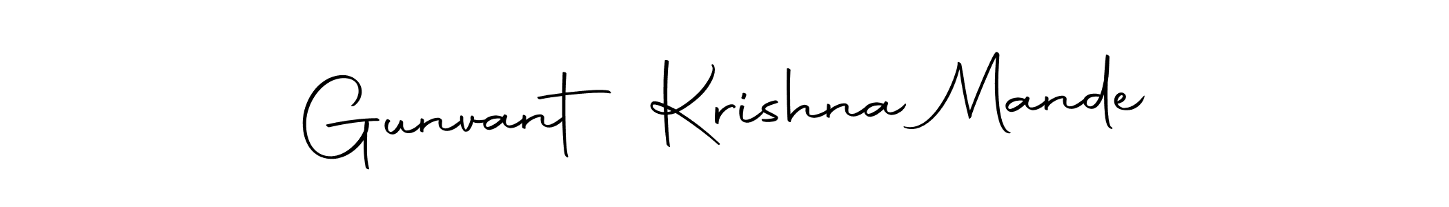 Gunvant Krishna Mande stylish signature style. Best Handwritten Sign (Autography-DOLnW) for my name. Handwritten Signature Collection Ideas for my name Gunvant Krishna Mande. Gunvant Krishna Mande signature style 10 images and pictures png