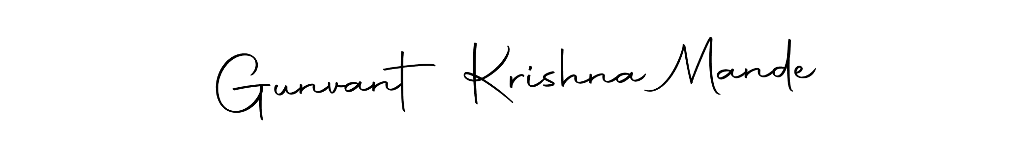 The best way (Autography-DOLnW) to make a short signature is to pick only two or three words in your name. The name Gunvant Krishna Mande include a total of six letters. For converting this name. Gunvant Krishna Mande signature style 10 images and pictures png