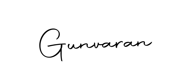 You can use this online signature creator to create a handwritten signature for the name Gunvaran. This is the best online autograph maker. Gunvaran signature style 10 images and pictures png