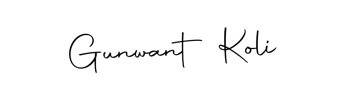 You can use this online signature creator to create a handwritten signature for the name Gunwant Koli. This is the best online autograph maker. Gunwant Koli signature style 10 images and pictures png
