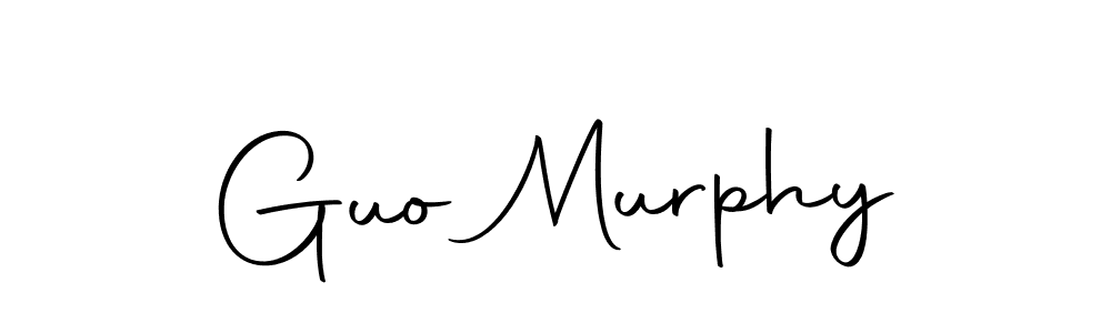 How to make Guo Murphy name signature. Use Autography-DOLnW style for creating short signs online. This is the latest handwritten sign. Guo Murphy signature style 10 images and pictures png