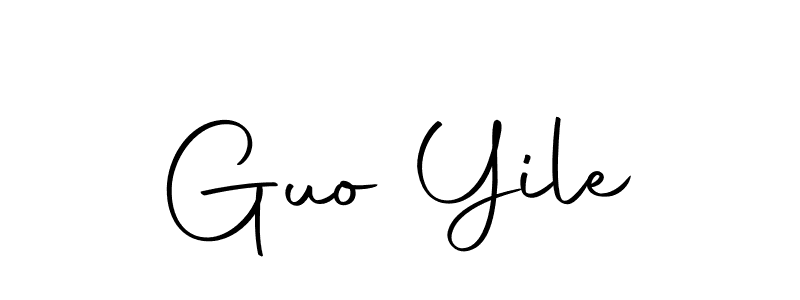 You should practise on your own different ways (Autography-DOLnW) to write your name (Guo Yile) in signature. don't let someone else do it for you. Guo Yile signature style 10 images and pictures png