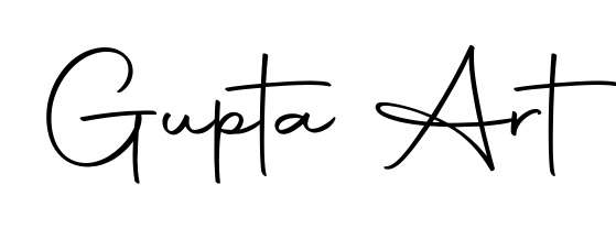 Discover how Gupta Art looks in an executive cursive font (Autography-DOLnW). Perfect for legal documents, invoices, and certificates. Gupta Art signature style 10 images and pictures png