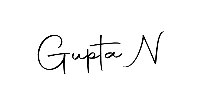 Use a signature maker to create a handwritten signature online. With this signature software, you can design (Autography-DOLnW) your own signature for name Gupta N. Gupta N signature style 10 images and pictures png