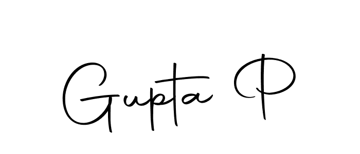 The best way (Autography-DOLnW) to make a short signature is to pick only two or three words in your name. The name Gupta P include a total of six letters. For converting this name. Gupta P signature style 10 images and pictures png