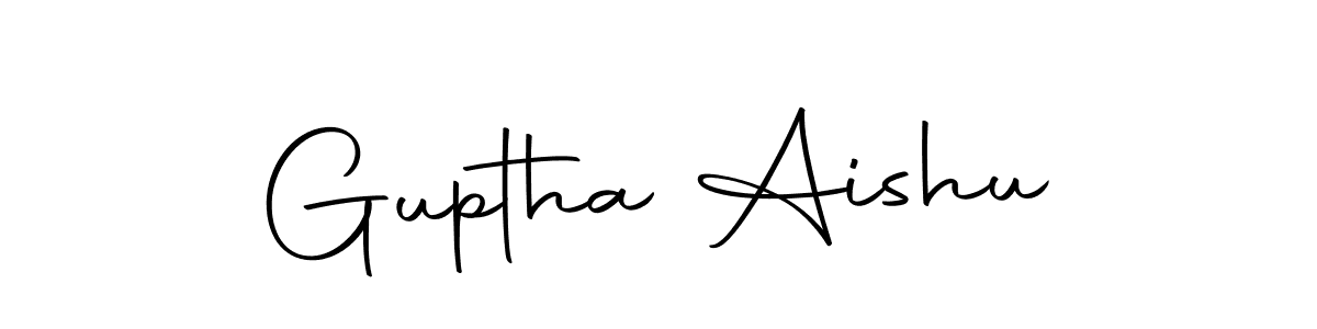 Make a beautiful signature design for name Guptha Aishu. With this signature (Autography-DOLnW) style, you can create a handwritten signature for free. Guptha Aishu signature style 10 images and pictures png