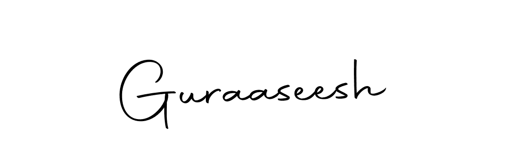 Use a signature maker to create a handwritten signature online. With this signature software, you can design (Autography-DOLnW) your own signature for name Guraaseesh. Guraaseesh signature style 10 images and pictures png