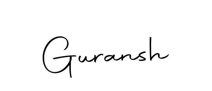 Use a signature maker to create a handwritten signature online. With this signature software, you can design (Autography-DOLnW) your own signature for name Guransh. Guransh signature style 10 images and pictures png