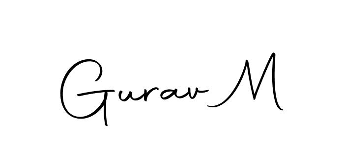 How to make Gurav M signature? Autography-DOLnW is a professional autograph style. Create handwritten signature for Gurav M name. Gurav M signature style 10 images and pictures png