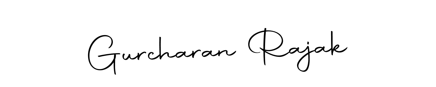 How to make Gurcharan Rajak name signature. Use Autography-DOLnW style for creating short signs online. This is the latest handwritten sign. Gurcharan Rajak signature style 10 images and pictures png