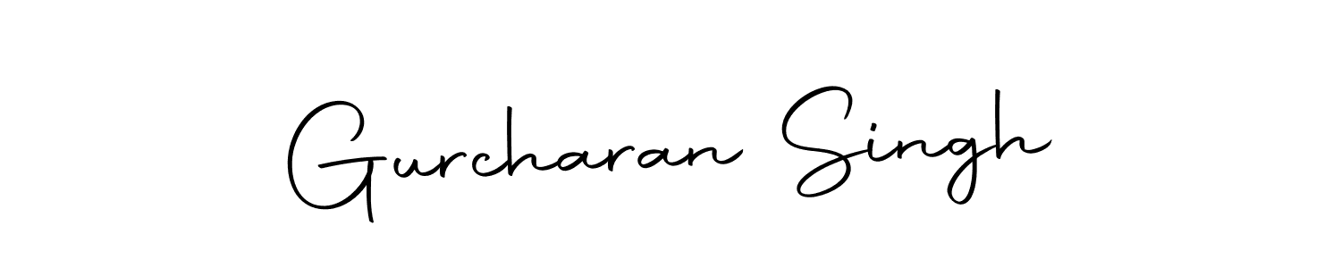 How to make Gurcharan Singh name signature. Use Autography-DOLnW style for creating short signs online. This is the latest handwritten sign. Gurcharan Singh signature style 10 images and pictures png