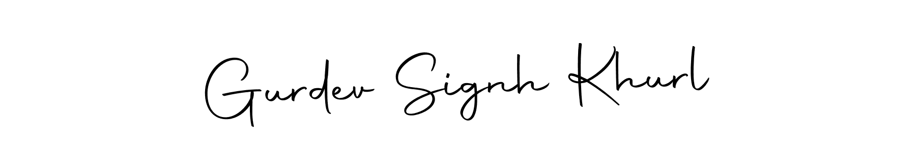 How to make Gurdev Signh Khurl signature? Autography-DOLnW is a professional autograph style. Create handwritten signature for Gurdev Signh Khurl name. Gurdev Signh Khurl signature style 10 images and pictures png