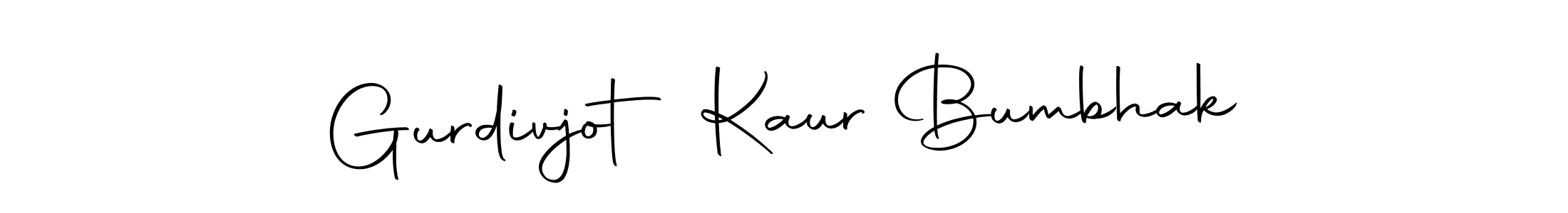 Make a beautiful signature design for name Gurdivjot Kaur Bumbhak. Use this online signature maker to create a handwritten signature for free. Gurdivjot Kaur Bumbhak signature style 10 images and pictures png