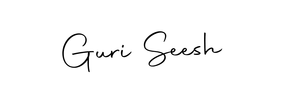 The best way (Autography-DOLnW) to make a short signature is to pick only two or three words in your name. The name Guri Seesh include a total of six letters. For converting this name. Guri Seesh signature style 10 images and pictures png