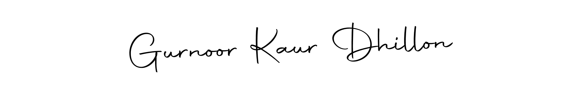 Make a beautiful signature design for name Gurnoor Kaur Dhillon. With this signature (Autography-DOLnW) style, you can create a handwritten signature for free. Gurnoor Kaur Dhillon signature style 10 images and pictures png