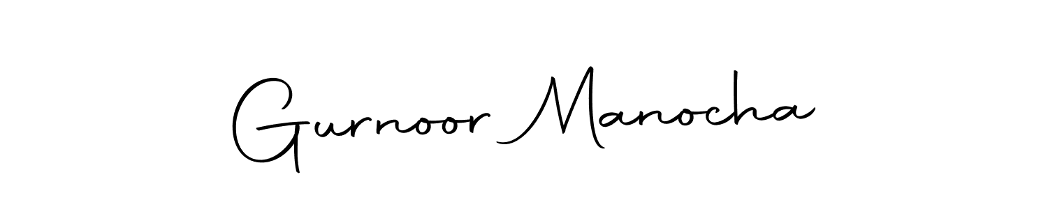 Gurnoor Manocha stylish signature style. Best Handwritten Sign (Autography-DOLnW) for my name. Handwritten Signature Collection Ideas for my name Gurnoor Manocha. Gurnoor Manocha signature style 10 images and pictures png